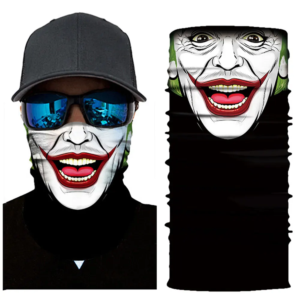 

3D Bandana Skeleton Skull Seamless Magic Neck Gaiter Face Shield Fishing Cycling Fishing Bike Headband Tube Scarf Men Women Mask