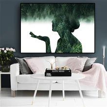Abstract Scenery Forest Figure Painting on Canvas Posters and Prints Scandinavian Minimalist Wall Art Picture for Living Room Abstract Scenery Forest Figure Painting on Canvas Posters and Prints Scandinavian Minimalist Wall Art Picture for Living Room