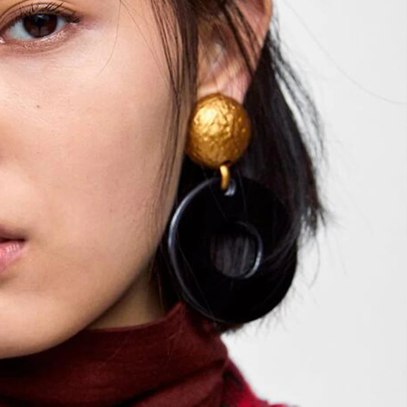 

PPG&PGG 2018 Fashion Drop Dangle Earrings For Women Bohemian Statement Wedding Party Gifts Vintage Big Circle Cheap Earrings