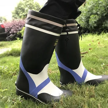 Waders Fishing Waterproof Boots Non-slip Water Sea High Shoes Aqua Wear Tendon Soles Rubber Rain Wading Garden Car Wash Farm Man