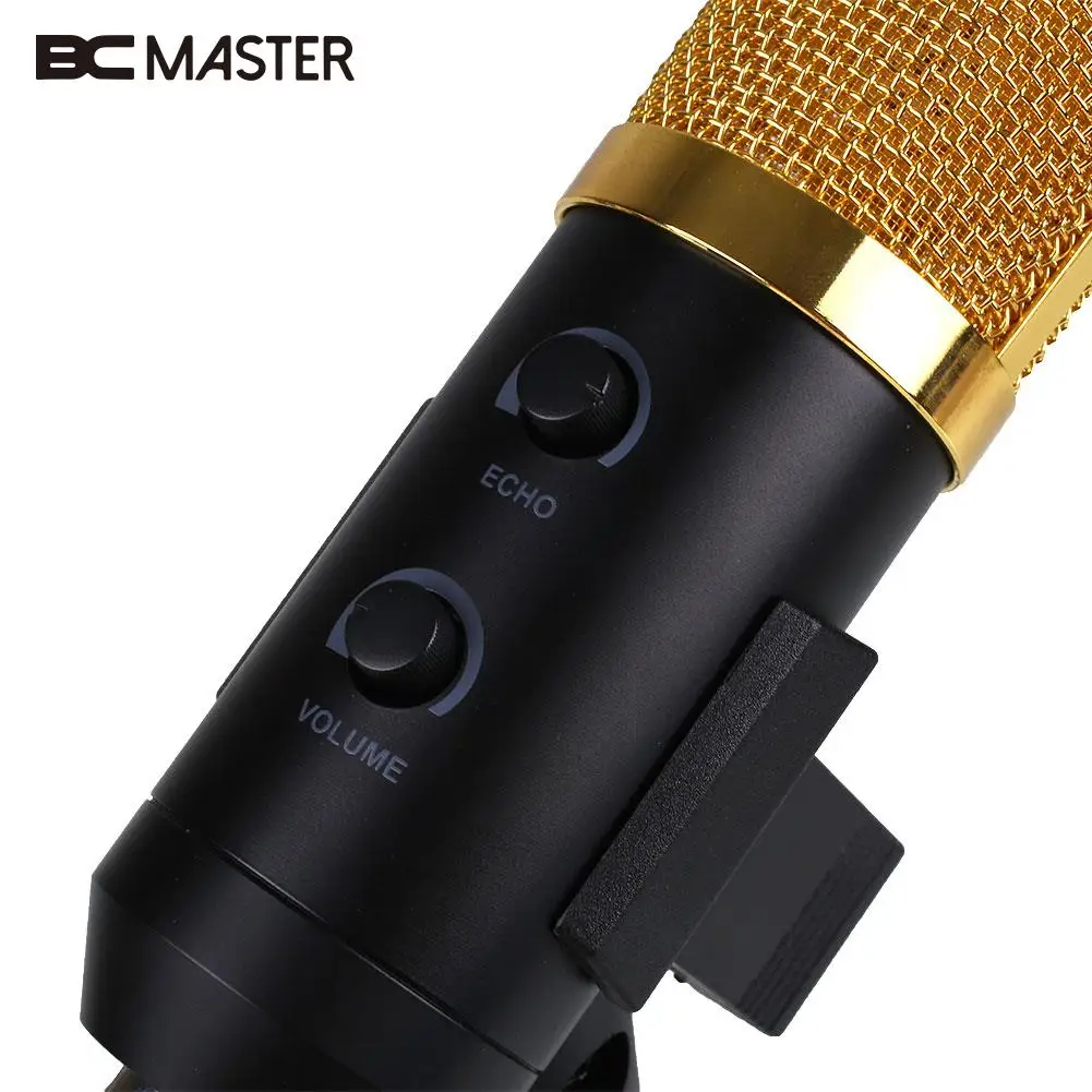 BCMaster Профессиональный Компьютер USB Студийный микрофон конденсаторный записи
