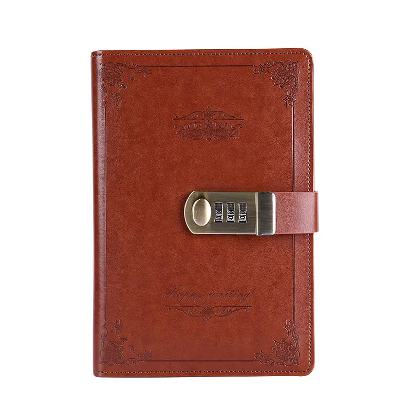 TATCAT A5 Size Vintage Lock Diary Leather Locking Journal Writing