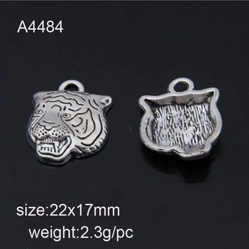 25Pcs/Lot 35*31mm Antique Silver Plated Metal Tigher Alloy Charms Fit For DIY Accessories Jewelry Making Findings | Украшения и
