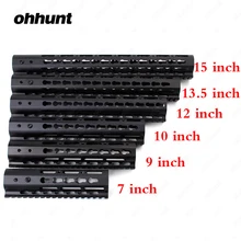 Ohhunt тонкий стиль " 9" 1" 12" 13," 15" AR15 поплавок Keymod Handguard Пикатинни для охоты тактический прицел крепление