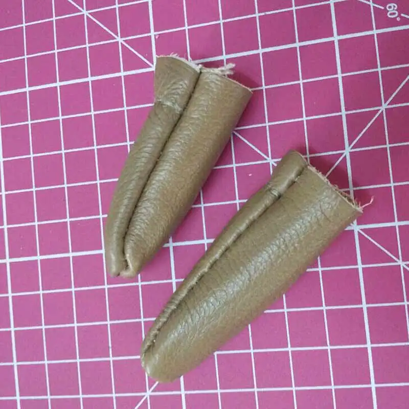 

1 Pair Hand Cow Leather Thick Tough Craft Thumb Index Finger Sleeve Thimble Protector LE66