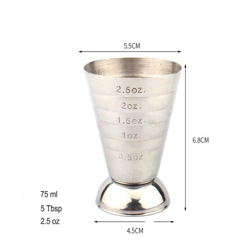 Кубок смеситель для бара из нержавеющей стали Jigger коктейль-Бармен смешивание напитков мерная чашка