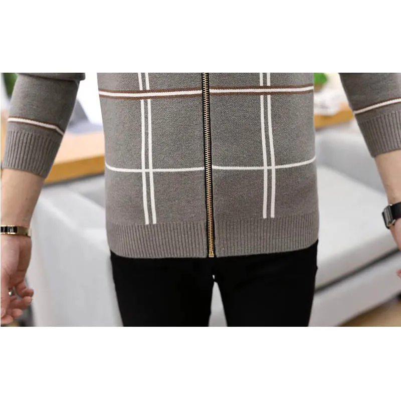 Men Sweater Cardigan Zipper Striped 2019 New Arrival Autumn And Winter Thin Slim Male Knitted Coat Student Korean Style M18 Men Sweater Cardigan Zipper Striped 2019 New Arrival Autumn And Winter Thin Slim Male Knitted Coat Student Korean Style M18