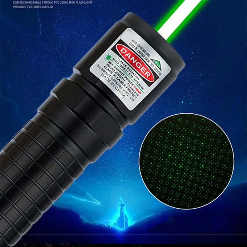 10000 м мощный высококачественный 532нм зеленый лазерный указатель металлический портативный лазерный прицел ручка Регулируемые различные рисунки лазерный указатель