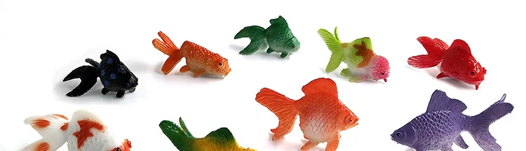 Моделирование морской жизни Золотая рыбка Животные модели Набор фигурок, игрушки маленькие кавайные океанские рыбки пластиковые украшения для дома аксессуары Декор