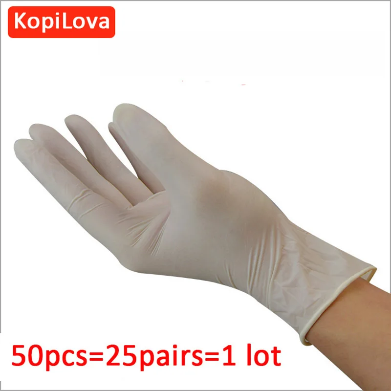 Buy KopiLova Disposable White Latex Gloves Anti slip