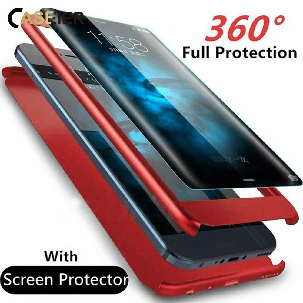 Чехлы CASEIER с полным покрытием 360 градусов для телефонов iPhone 6 6s 7 8 Plus защитным