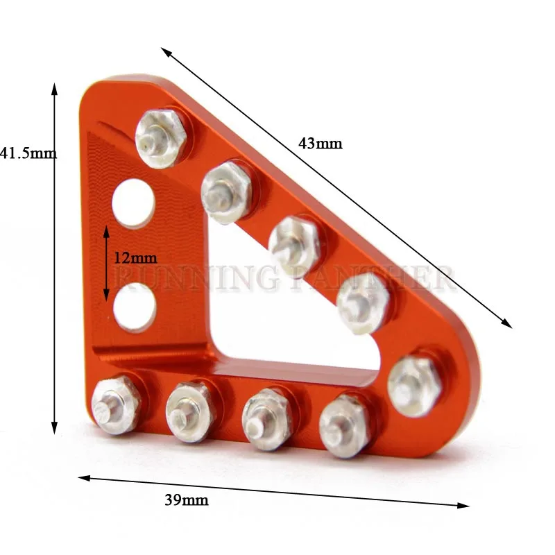 CNC Алюминий сзади педаль тормоза шаг пластины наконечник для KTM SX SXF EXCF XCF XCW XC 125 150 250 300 350 450 500
