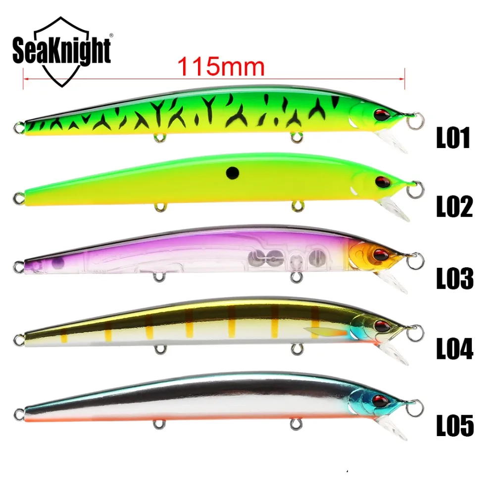 SeaKnight SK019 Minnow рыболовные приманки жесткая приманка 115 мм 12 г 0 3 м профессиональная