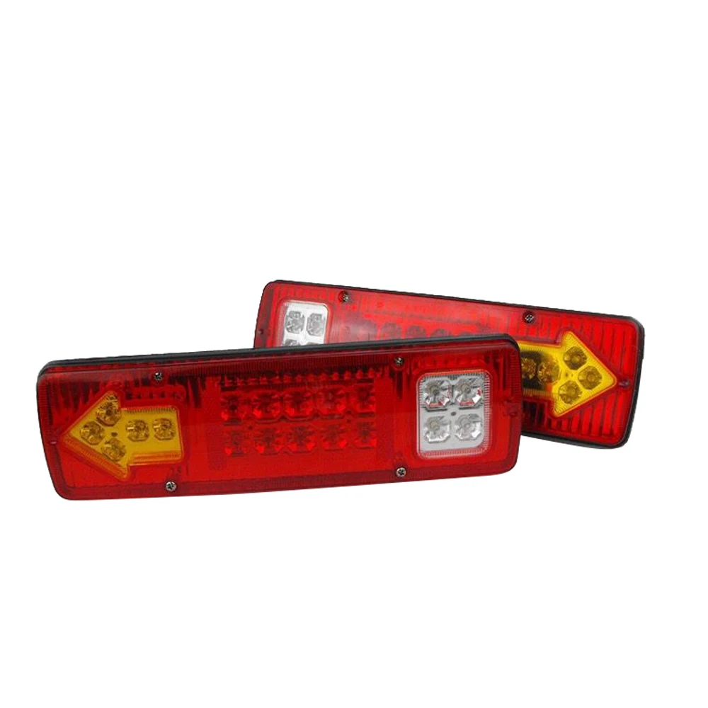 1Pair 12V Car Truck Trailer Rear Light Indicator Reverse Van Car Truck Taillight LED Stop Rear Tail Brake Lights Lamps (27)