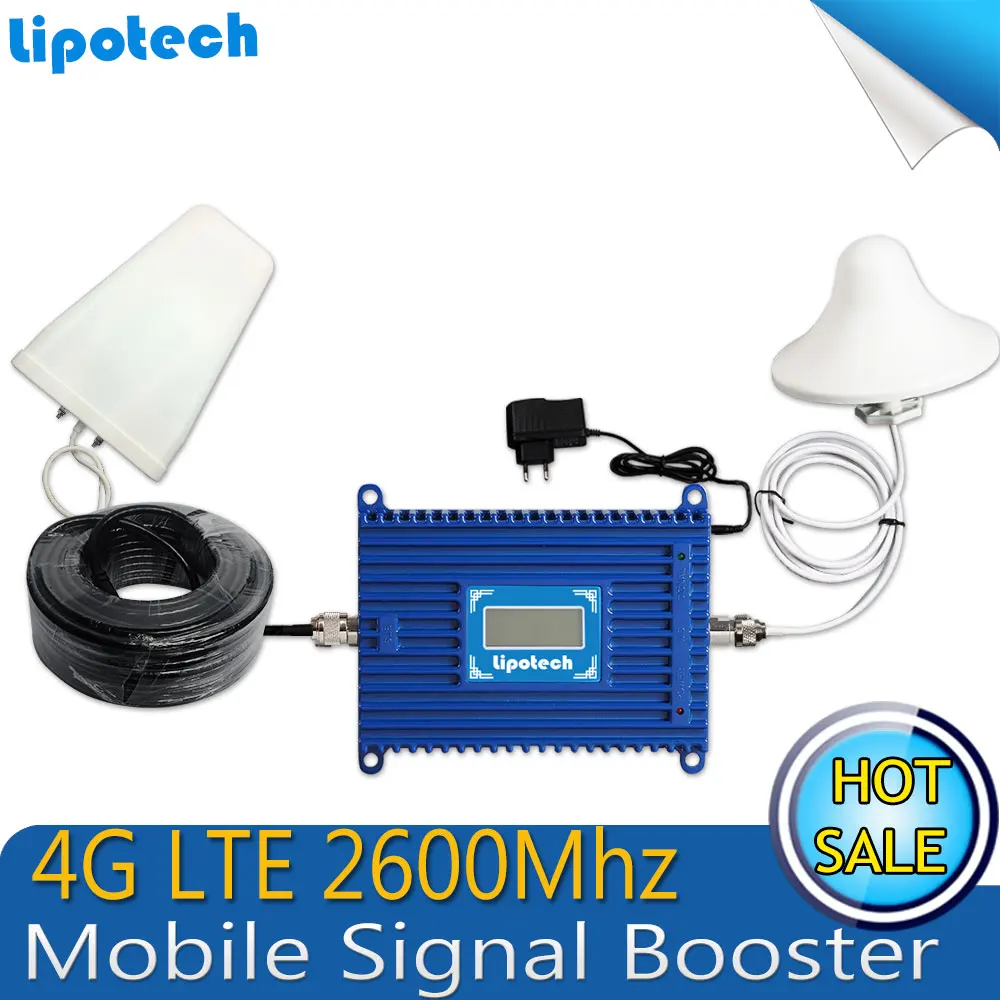 4G LTE cell phone signal Repeater 2600MHz Signal Booster 70dBi Gain