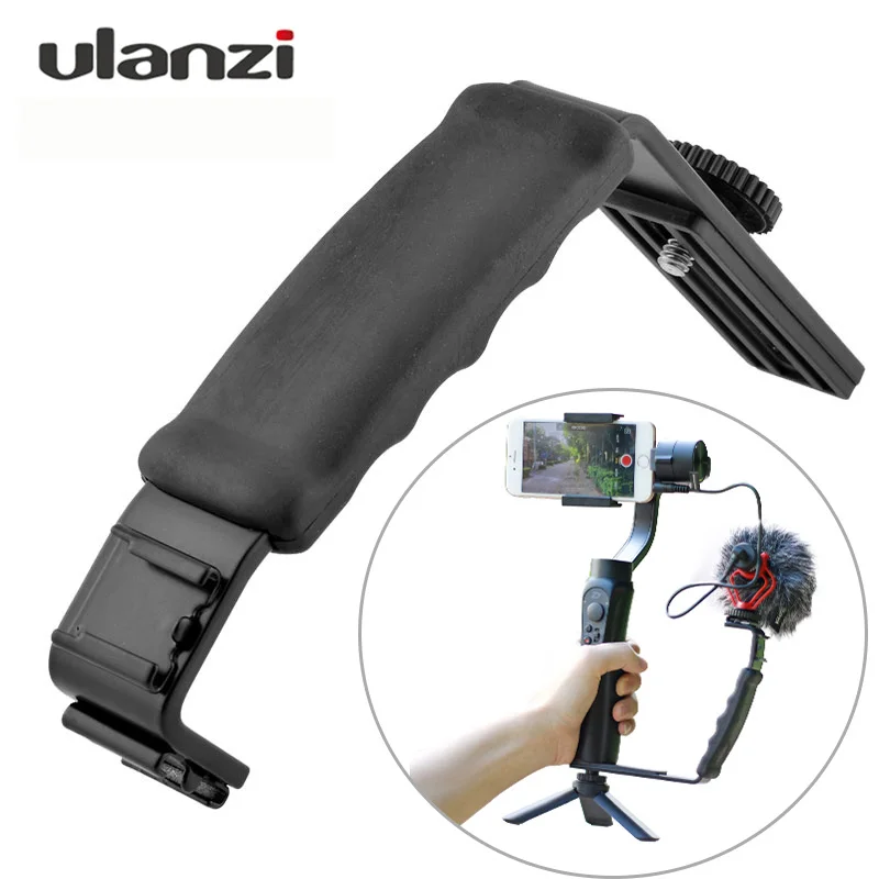 Ulanzi Г-образный кронштейн с двойным холодным башмаком крепление подставка для микрофона видео светильник для Zhiyun Smooth Q 4 3-осевой ручной шарнирный стабилизатор для камеры GoPro Аксессуар