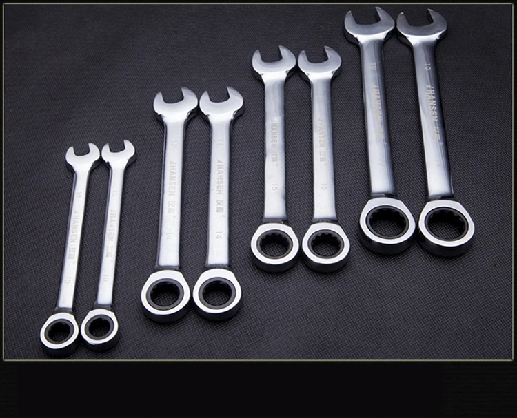 

72 Tooth Ratchet Metric Spanner Open-End and Ring Wrenches Hand Tools Torque Monkey Wrench Set