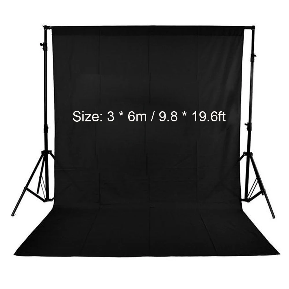 3 * 6m / 9.8 * 19.6ft Nonwoven Fabric Photo Backdrop Background Screen Photography Studio Backdrop White/Black/Green(optional)