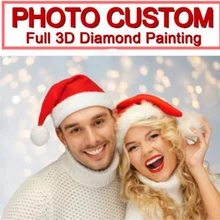 Алмазная вышивка на заказ, фото, вышивка крестиком 5D, сделай сам, алмазная картина, роспись бриллиантовыми стразами, рождественский подарок