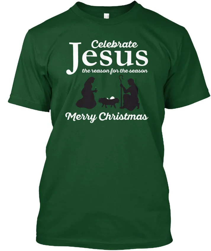 

Celebrate Jesus - The Reason For Season Merry Christmas Premium Tee T-Shirt
