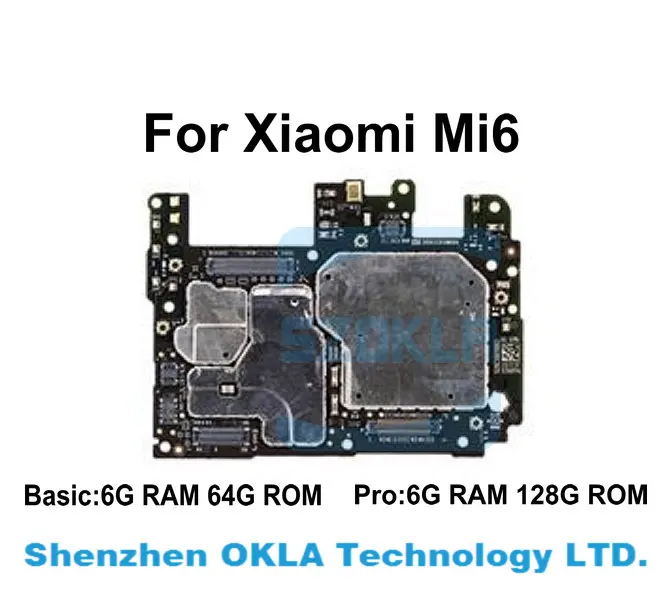 

1pcs For Xiaomi Mi 6 M6 MI6 Used Original 6G RAM 64GB Motherboard MainBoard Logic Board