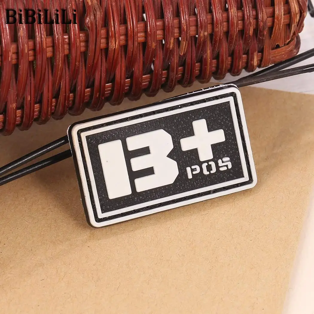 

AB A Embroidery New Type Noctilucent Accessories Black Blood Unisex White B O Label Clothes Label