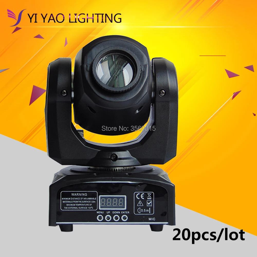 

20pcs/lot LED 10W pocket spots Light DMX Stage Spot Moving 11 Channels dj 7 gobos effect stage lights China Mini LED Moving Head