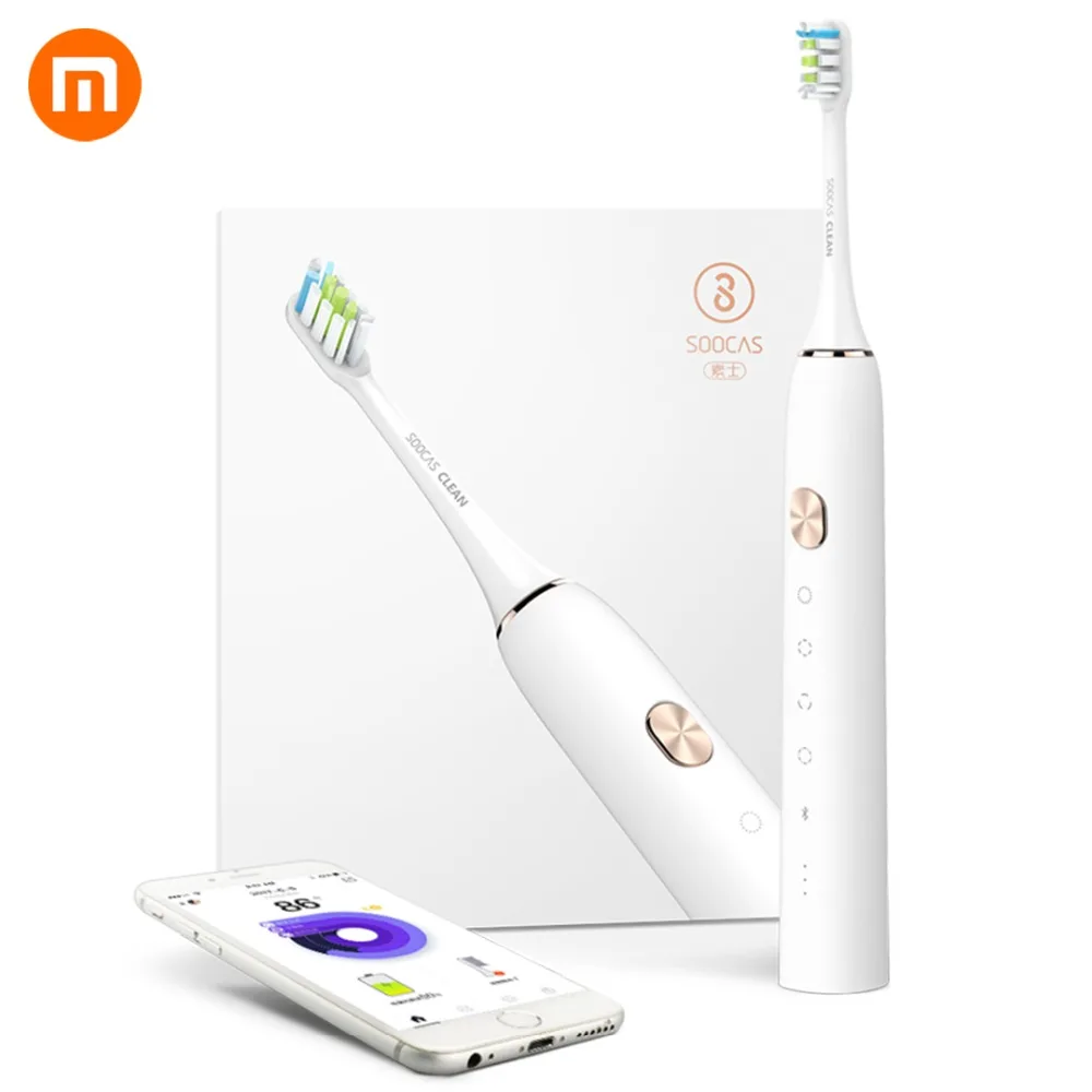Xiaomi Mijia sonic электрическая зубная щетка Soocas X3 обновленная Водонепроницаемая ультра звуковая USB перезаряжаемая автоматическая зубная щетка