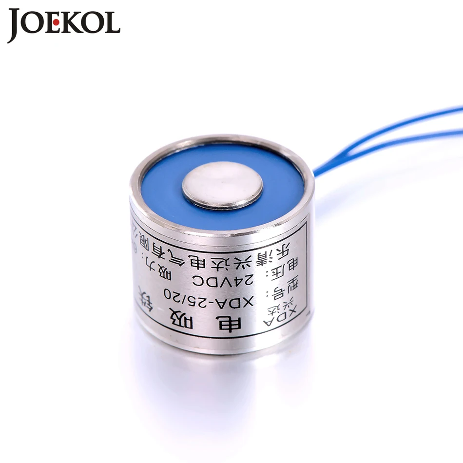 

Free shipping JK25/20 Electromagnet DC 6V 12V 24V,Lifting 6KG Solenoid Sucker Holding Electric Magnet Non-standard custom
