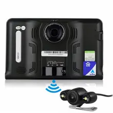 Otstrive 7 inch Android GPS Navigation DVR Video recorder Radar Detector Rear View Camera 16GB Dual Camera Quad-core WiFi GPS