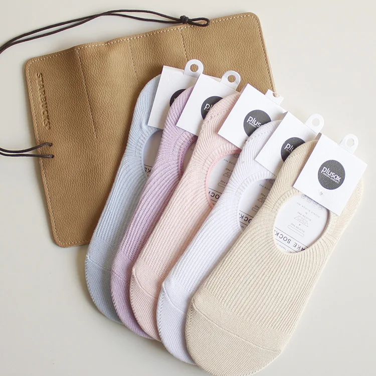 

2017 Summer Spring short socks non-trace stealth slip-resistant silicone Invisible boat socks 10 Colors Pure Color Cotton Sox