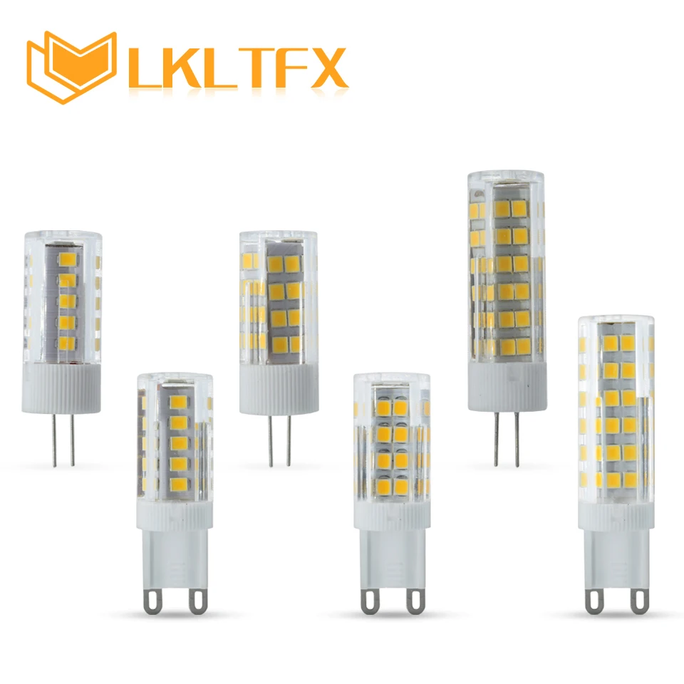 

LKLTFX Mini G4 G9 LED Bulb 220V 230 SMD 3W 4W 5W 51LEDs 75LEDs Corn Lamp LED Spotlight Replace 30w 40w Halogen Chandelier Light