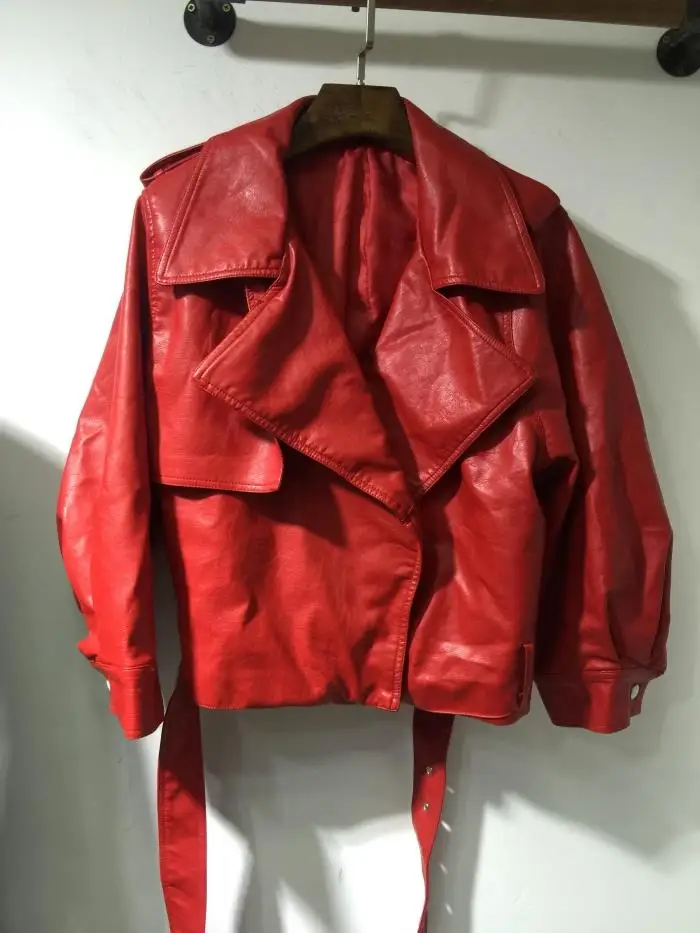 vert Automne Pu Zipper Revers Base noir Cuir Faux rouge Veste Court Femmes Manteaux army 2019 Green Moto En Survêtement Printemps De Vestes Beige vOH54qw