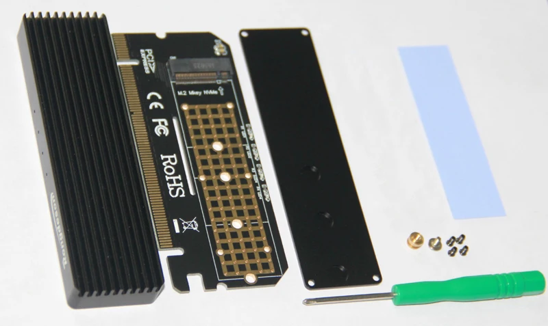 M.2 NVMe SSD NGFF к PCIE 3,0X16 адаптер с светодиодный M ключ интерфейсная карта Suppor PCI Express 3,0x4 Размер 2230-2280 m.2 полная скорость