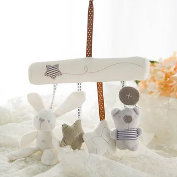 

Newborn Baby Pram Handbell Bed Stroller Soft Hanging Toy Animal Rattles Infant Pacifying Toys YJS Dropship