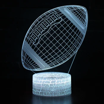 

USB American football 3D Night Light Rugby Light 3D
