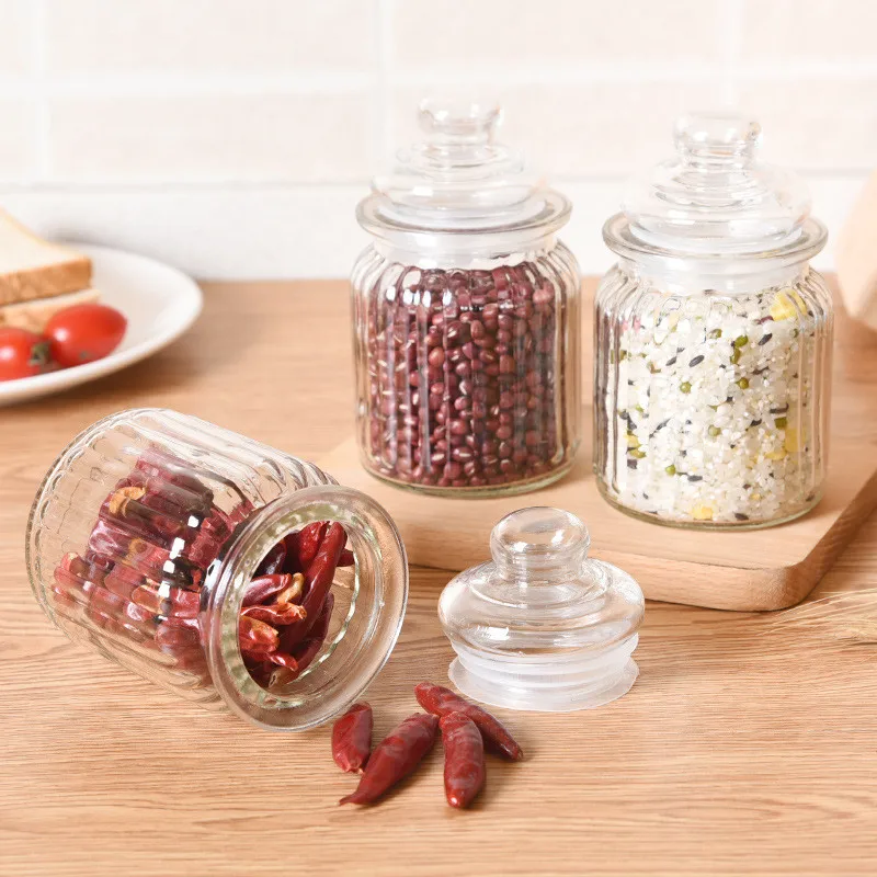

Glass Sealed Jars And Lid Storage Bottle Food Candy Storage Tea Container Caning Sealing Violetta Mason Jars Kitchen Accessories