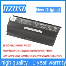 14.4V 74WH/5200MAH Nouveau Original A42-G75 Batterie D'ordinateur Portable pour ASUS G75 G75V G75VW G75VX G75VM G75V 3D G75VM G75VW G75VX