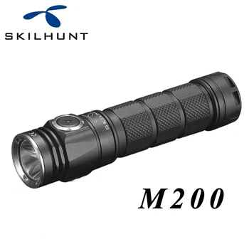 

SKILHUNT M200 magnetic charging flashlight CREE XP-L LED max 1200 lumen beam distance 184 meters tactical torch outdoor light
