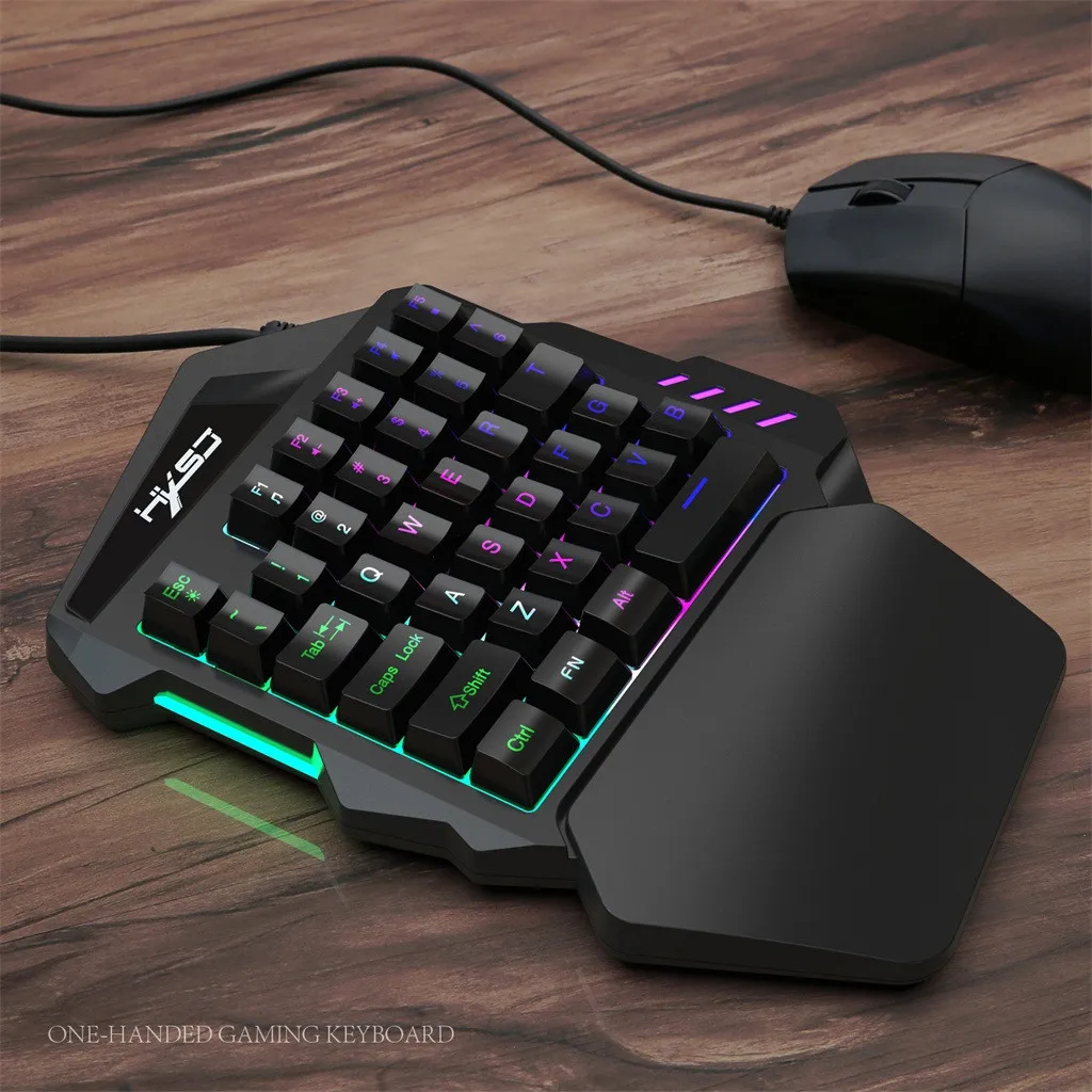 VOBERRY V100 Mini FN + кнопка ESC светодиодный с одной рукой 35 клавиш механическая
