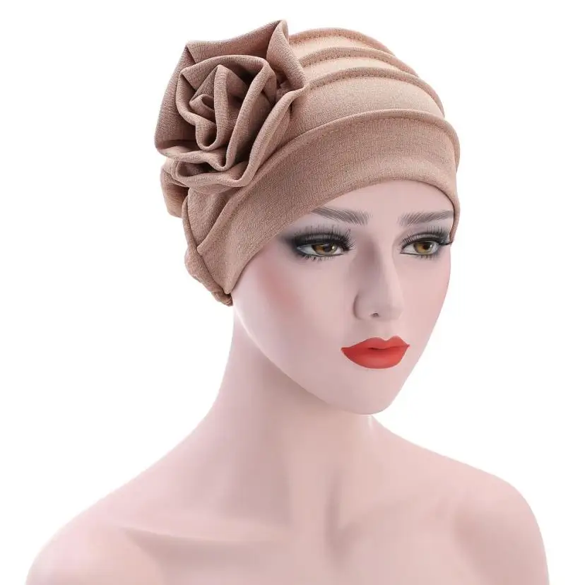 Головной убор JAYCOSIN женские волосы Балаклава мусульманский Эластичный Тюрбан шляпа цветок потеря волос головной платок, шарф пункт MAY4