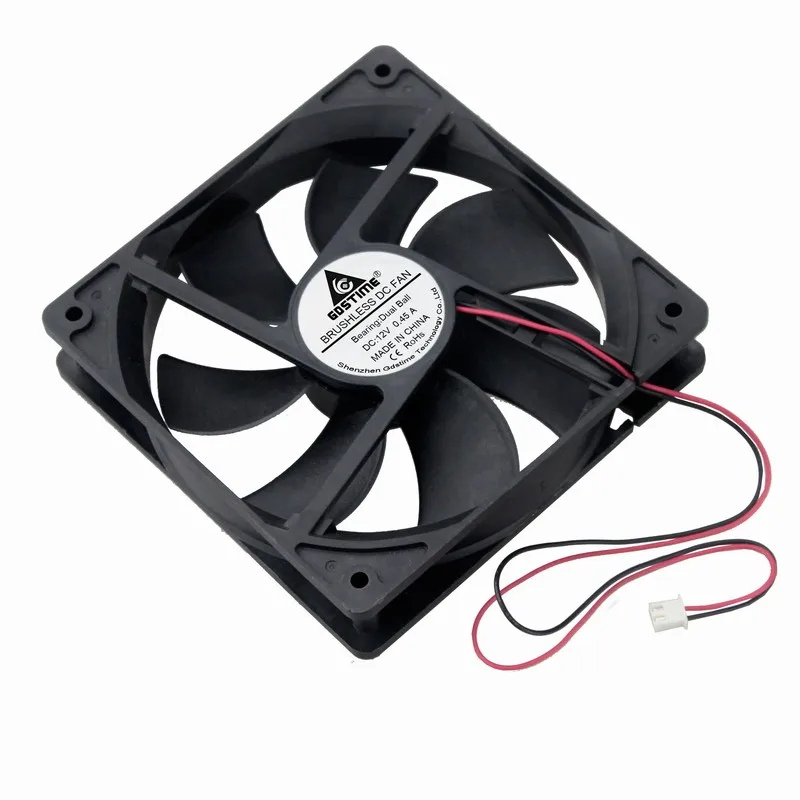 Gdstime 2 шт. DC 12V 120mm x 25mm шариковый подшипник 12 см большой воздушный поток высокая