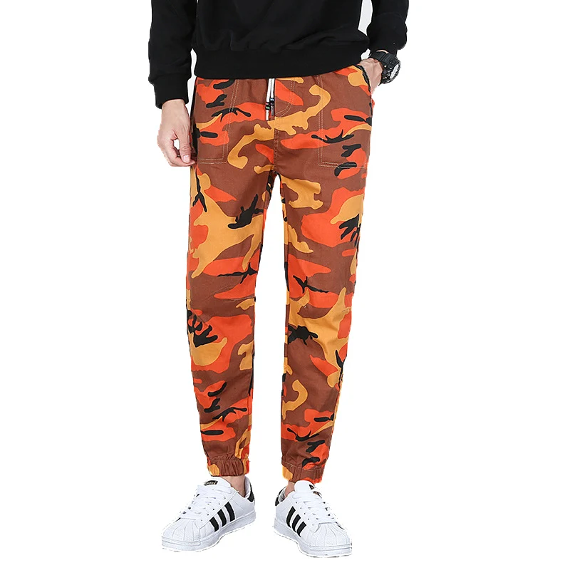 AmberHeard модные демисезонный для мужчин брюки карго камуфляж Военная Униформа хип хоп тактические брюки Мужской уличная джоггеры пот