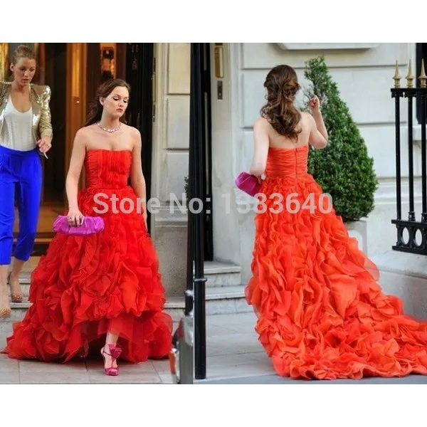 Leighton meester red prom dress evening gown in gossip girl 5 Leighton meester red prom dress evening gown in gossip girl 5