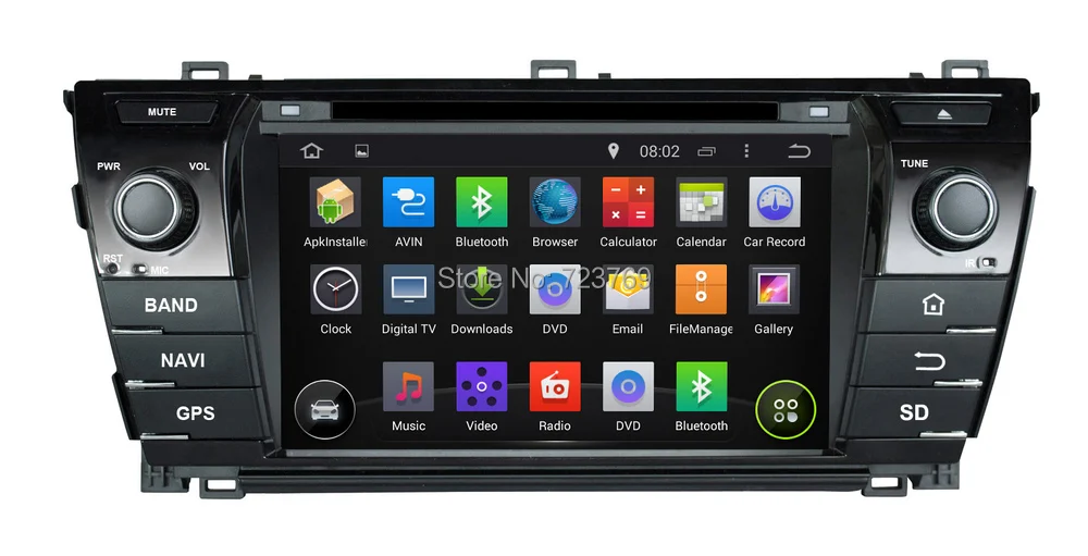 Discount Pure Android 4.4.4 Car DVD GPS Navigation System for TOYOTA COROLLA  2014 13