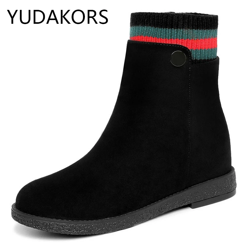 

YUDAKORS Women shoe winter New style knitting Elastic force Leisure time Sock shoe Internal increase motion shoe YD116