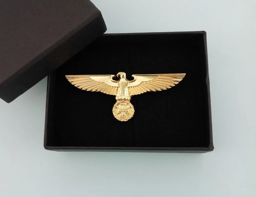 Medal Badge Germany World War II Golden German Eagle Military Brooches With Safety-Pin Army Souvenir