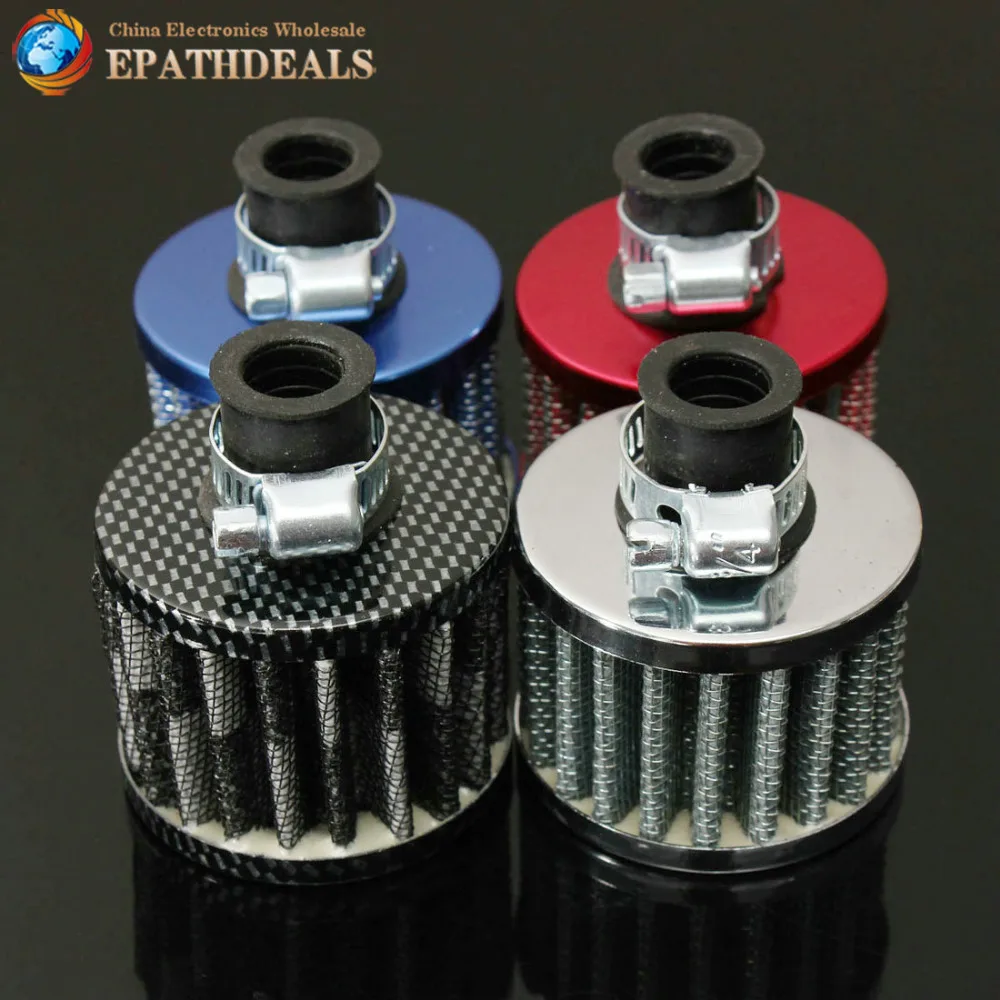 2pcs! Universal 12mm High flow Motor Oil Cold Air Intake Filter Cleaner