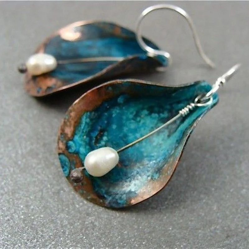 

Vintage Imitation Pearl Dangle Earrings for Women Engagement Statement Earring Bohemia Wedding Jewelry Aretes Largos Para Mujer