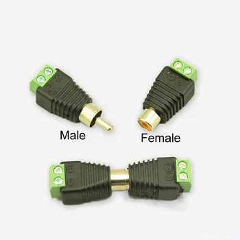 

AV Connector Jack Lotus Male And Female, Free Welding Tighten The Screws Plug, RCA Plug, Audio and Video Cable Connector